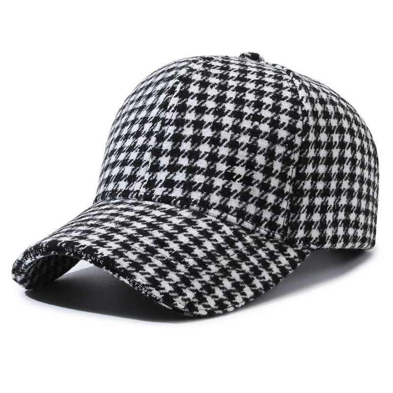 Vintage Houndstooth Cap-MODAUTLET