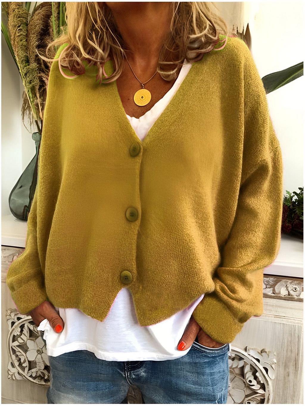 Premium Cardigan - Geneva Collection Yellow