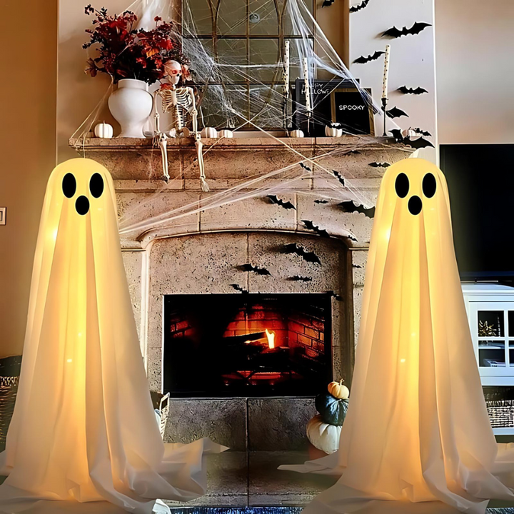 Halloween-Leuchtende Geister-Gartendekoration mit LED-Beleuchtung, 78in hoch