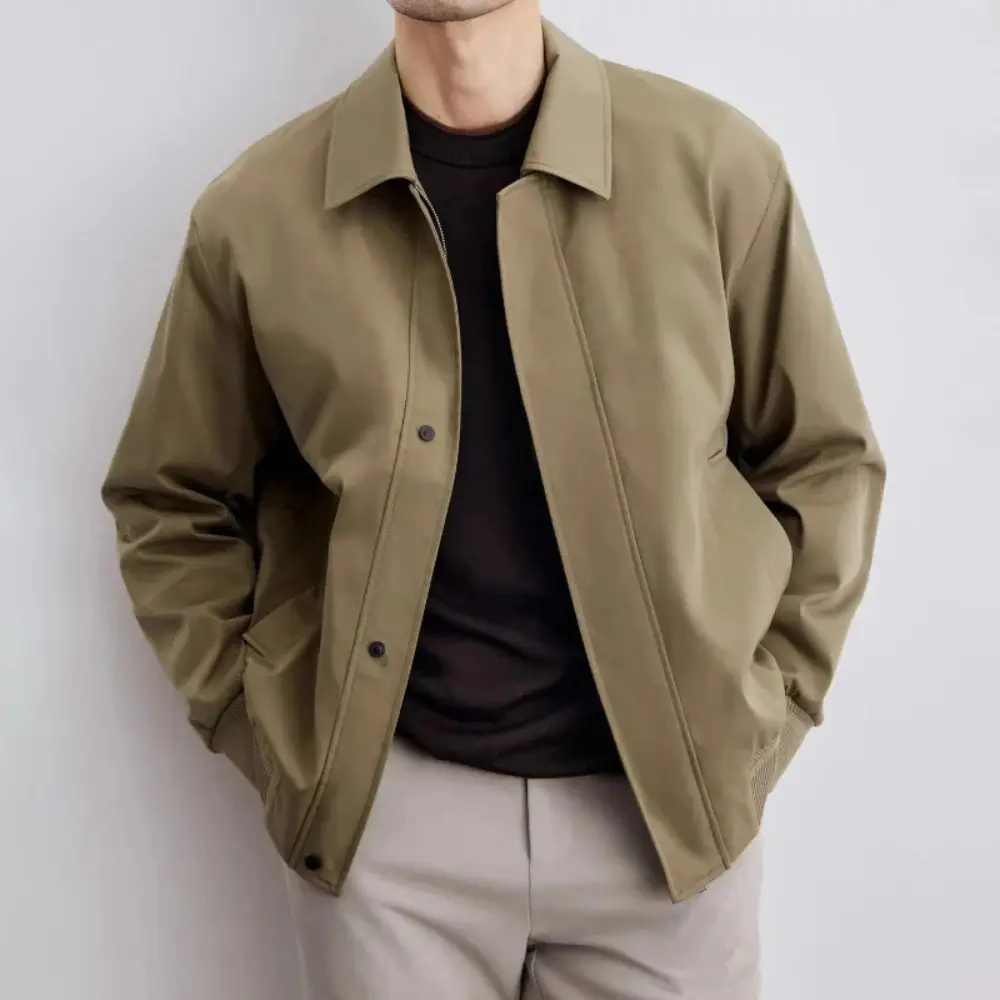 Relaxed Fit Overcoat for Ultimate Comfort Khaki