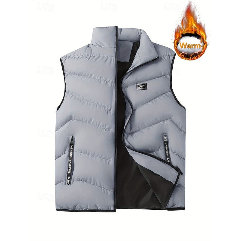 Herengewatteerd puffer-gilet