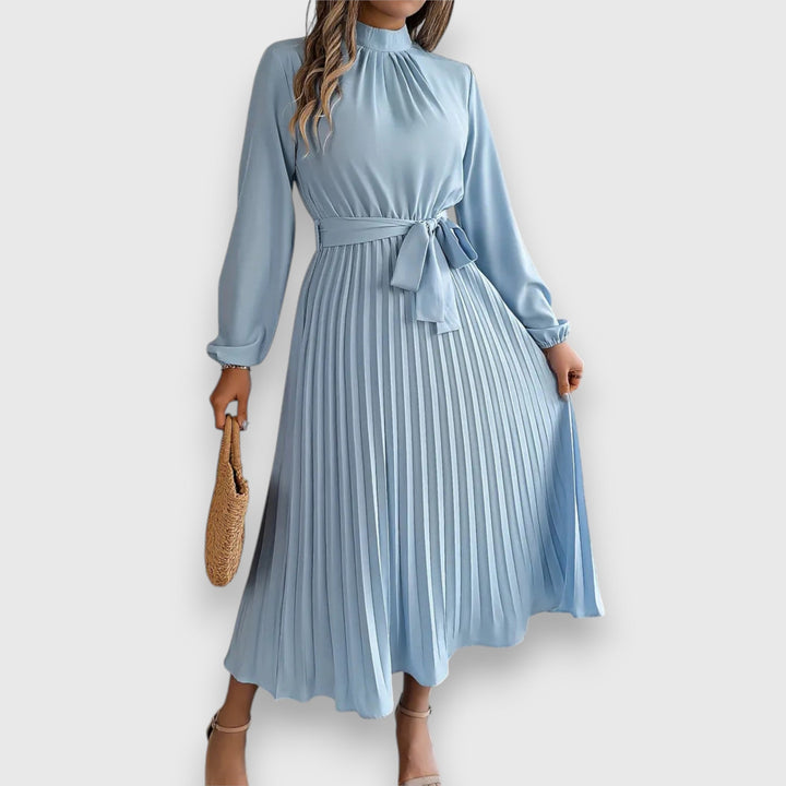 Abito Midi Elegante Plissettato da Donna