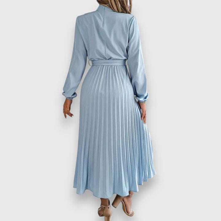 Abito Midi Elegante Plissettato da Donna
