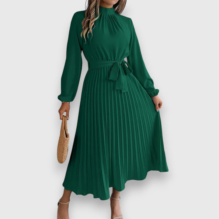 Abito Midi Elegante Plissettato da Donna