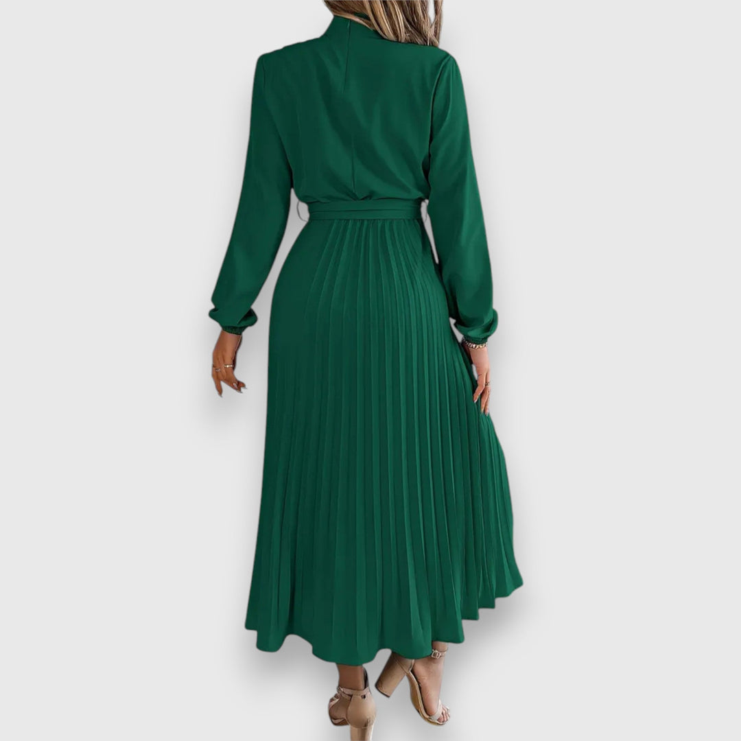 Abito Midi Elegante Plissettato da Donna