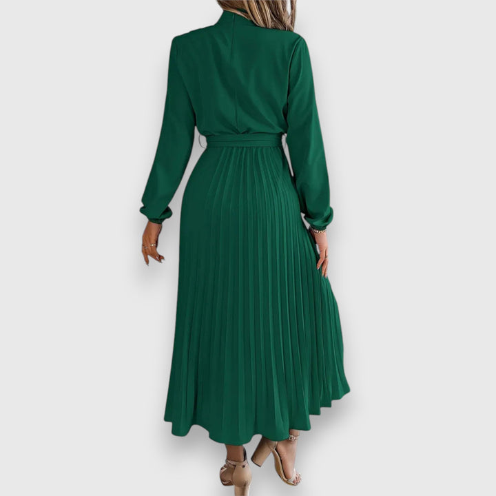 Abito Midi Elegante Plissettato da Donna