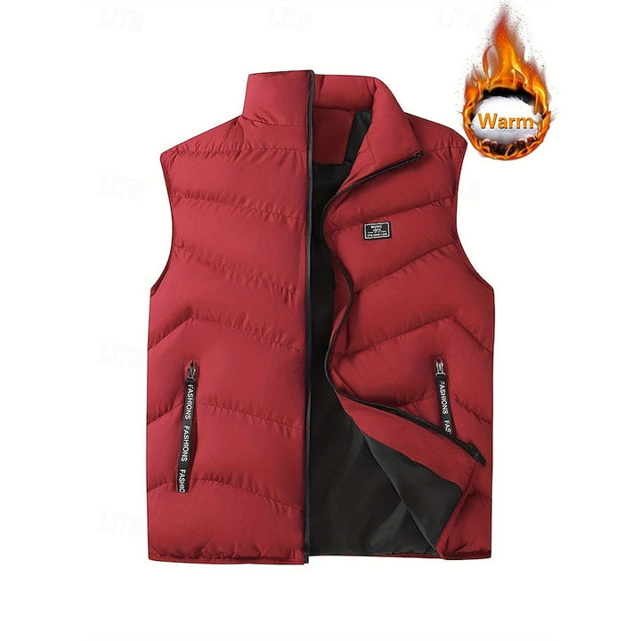 Herengewatteerd puffer-gilet