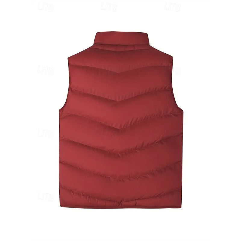 Herengewatteerd puffer-gilet