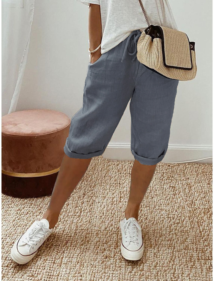 Women's Relaxed Capri Pants-MODAUTLET