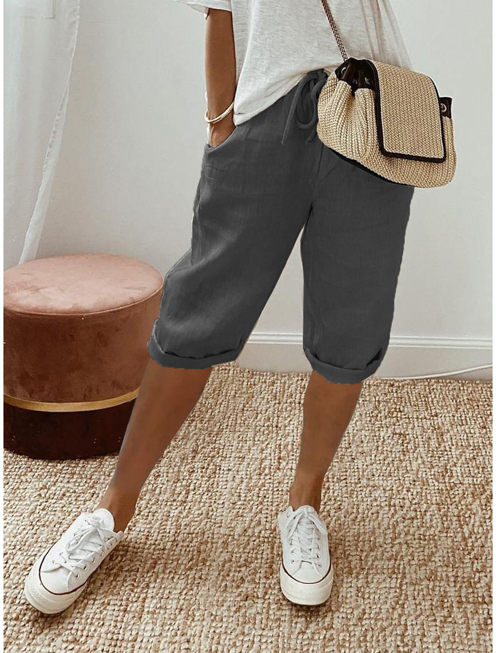 Women's Relaxed Capri Pants-MODAUTLET