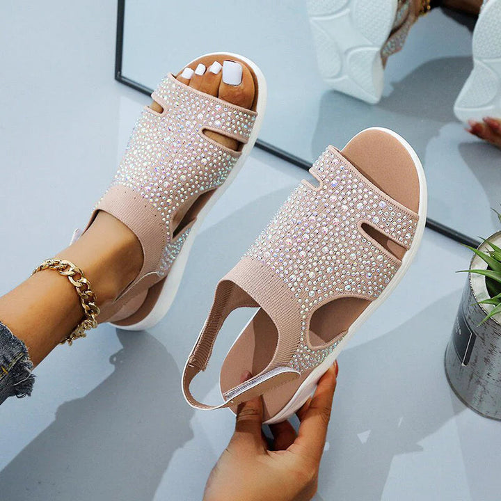 Women's Rhinestone Orthopedic Sandals-MODAUTLET