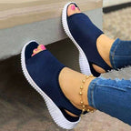 Women's Arch Support Orthopedic Slingback Sandals Blue