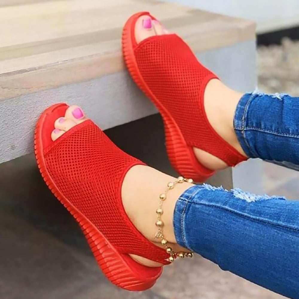 Women's Arch Support Orthopedic Slingback Sandals Red