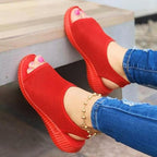 Women's Arch Support Orthopedic Slingback Sandals Red