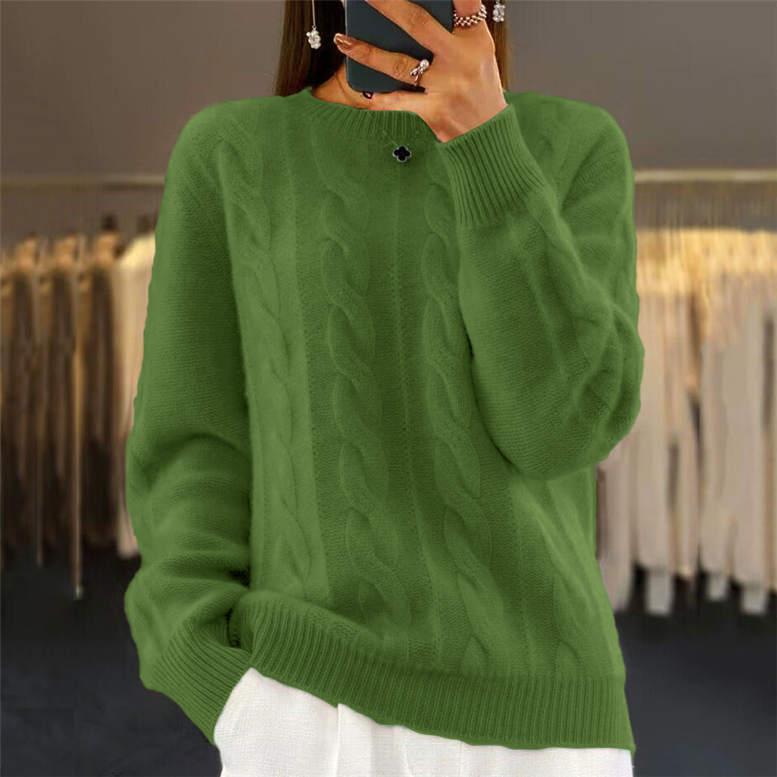 Women's Classic Chic Winter Sweater Green