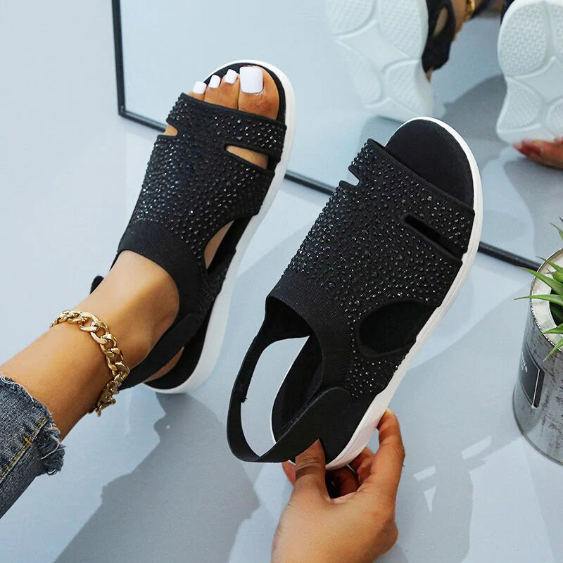Women's Rhinestone Orthopedic Sandals-MODAUTLET