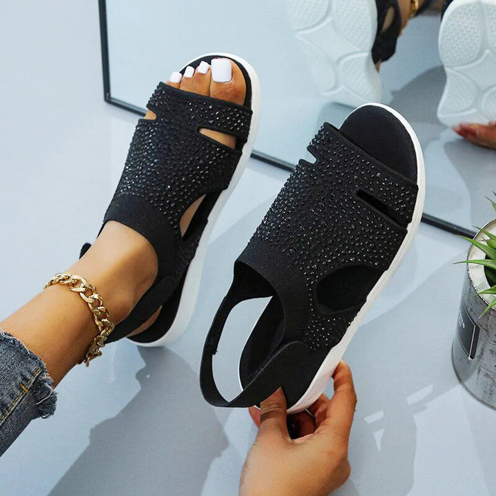 Women's Rhinestone Orthopedic Sandals-MODAUTLET