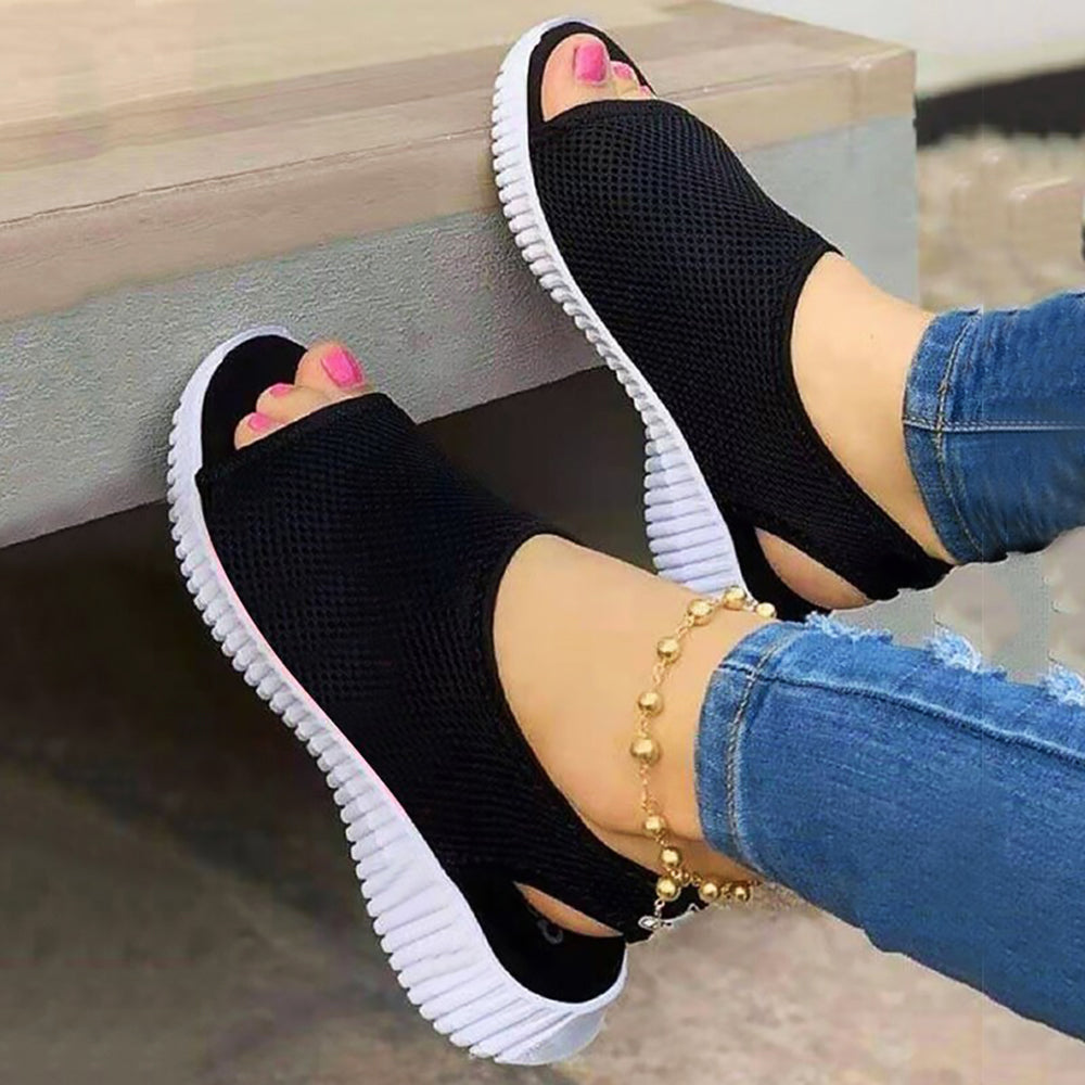 Women's Arch Support Orthopedic Slingback Sandals Black