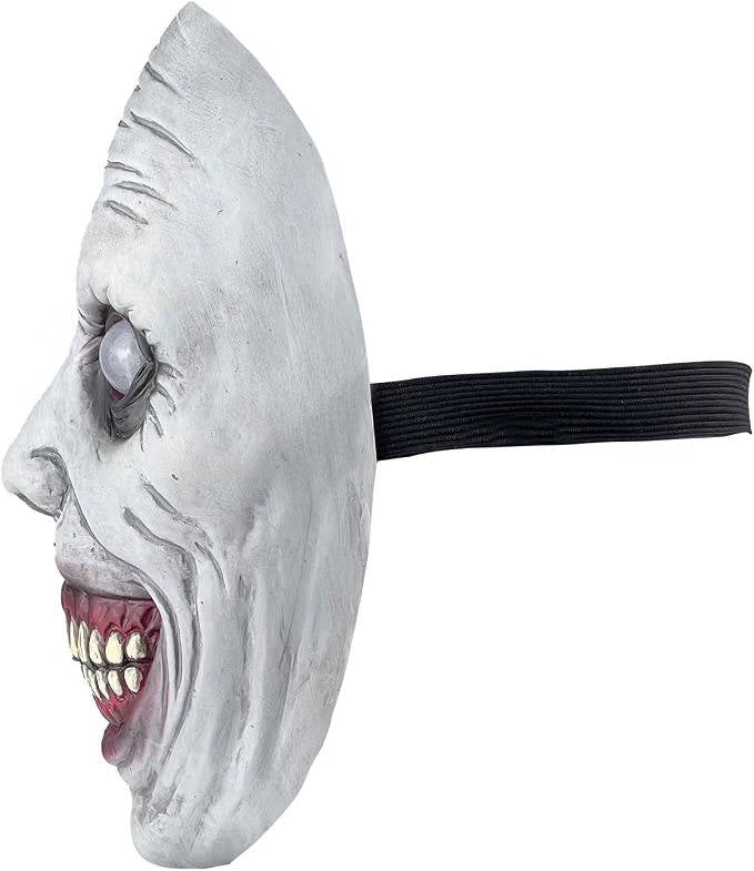 Halloween's Scary White Smiling Demon Mask for Cosplay & Costume Parties