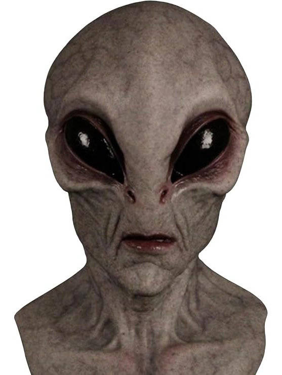 Halloween's Full Head Alien Latex Mask for Costume Parties