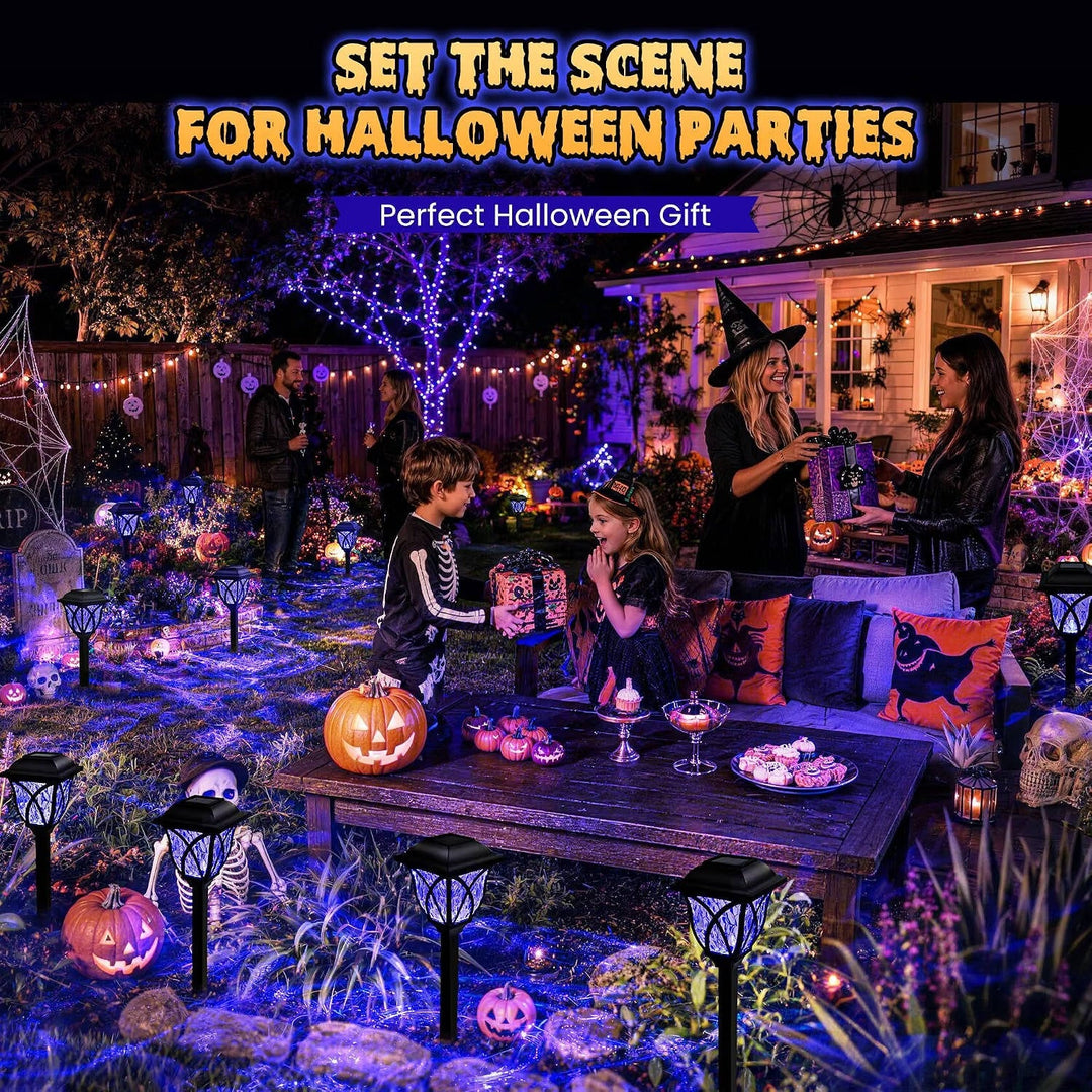 Solarbetriebene Außenwegbeleuchtung für Halloween für Hof-, Garten- und Partydekoration