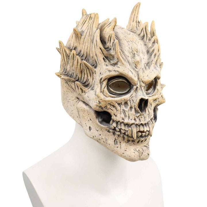 Halloweens helhoved-skeletmaske med eksklusivt latexdesign til cosplay
