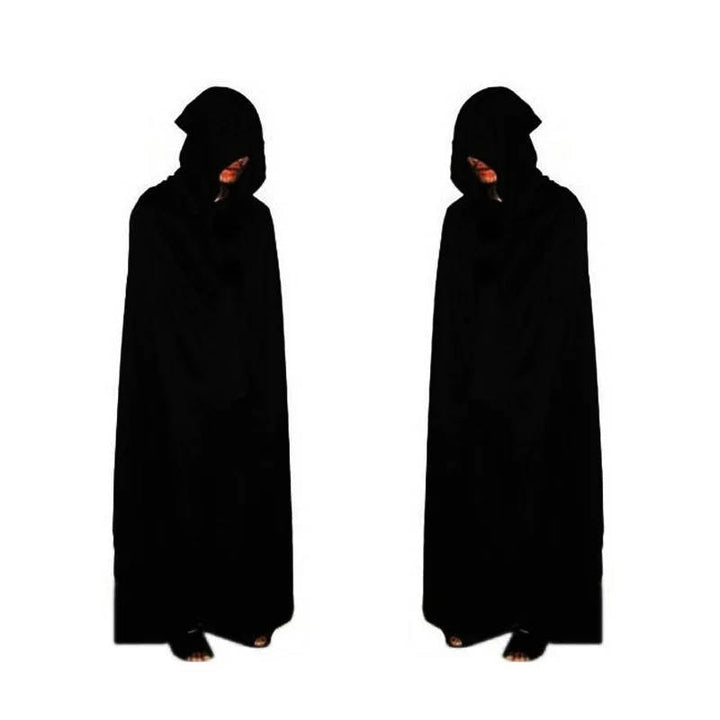 Kostým Grim Reapera na Halloween se svítícíma očima a kostlivými rukavicemi