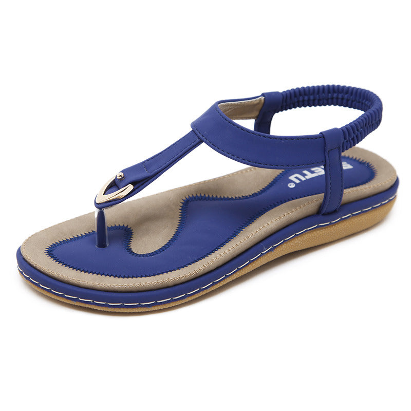 Women's Lightweight Strappy Flat Sandals Blue