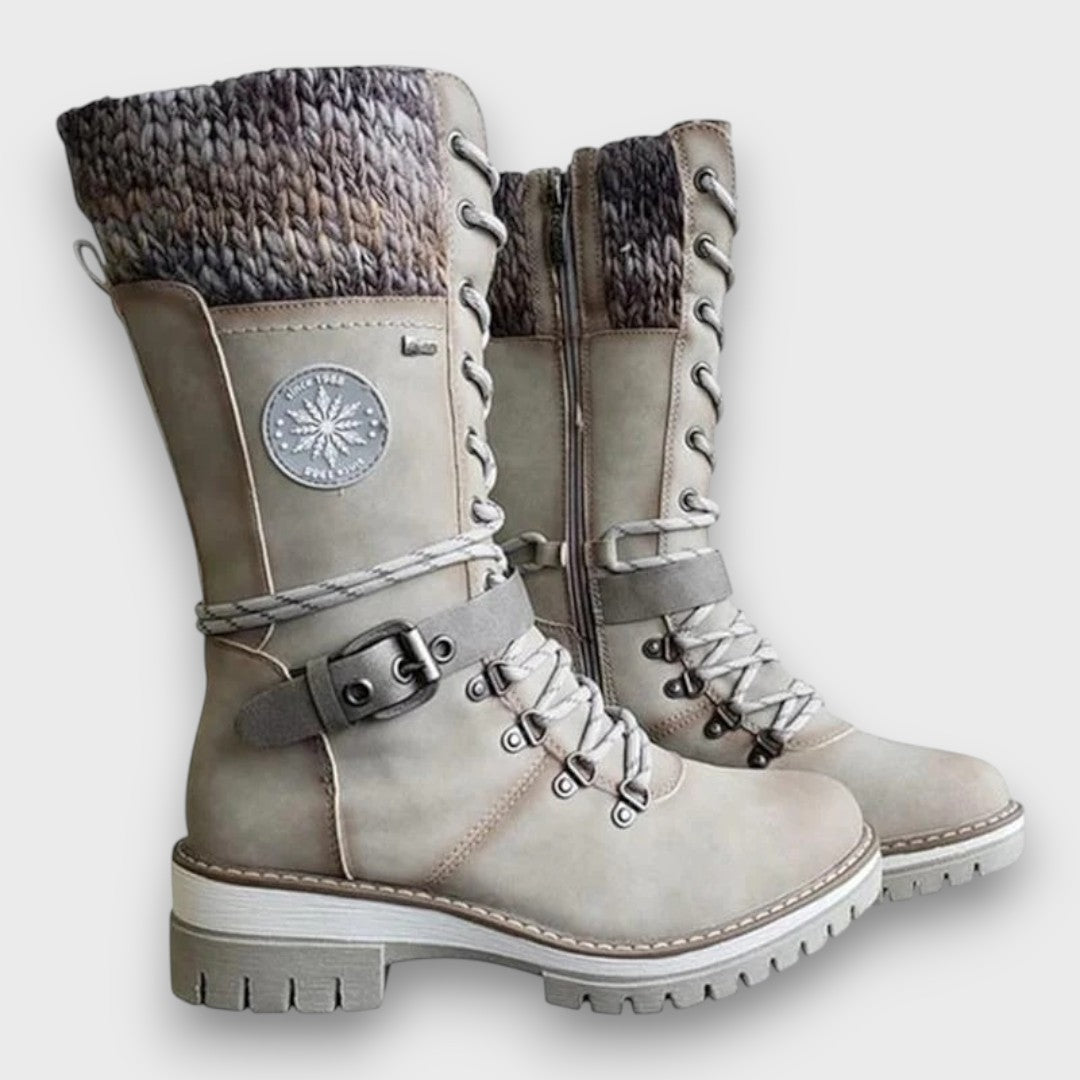 Women's Lace-Up Winter Boots-MODAUTLET