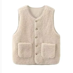 Double-Sided Button Vest in Jade