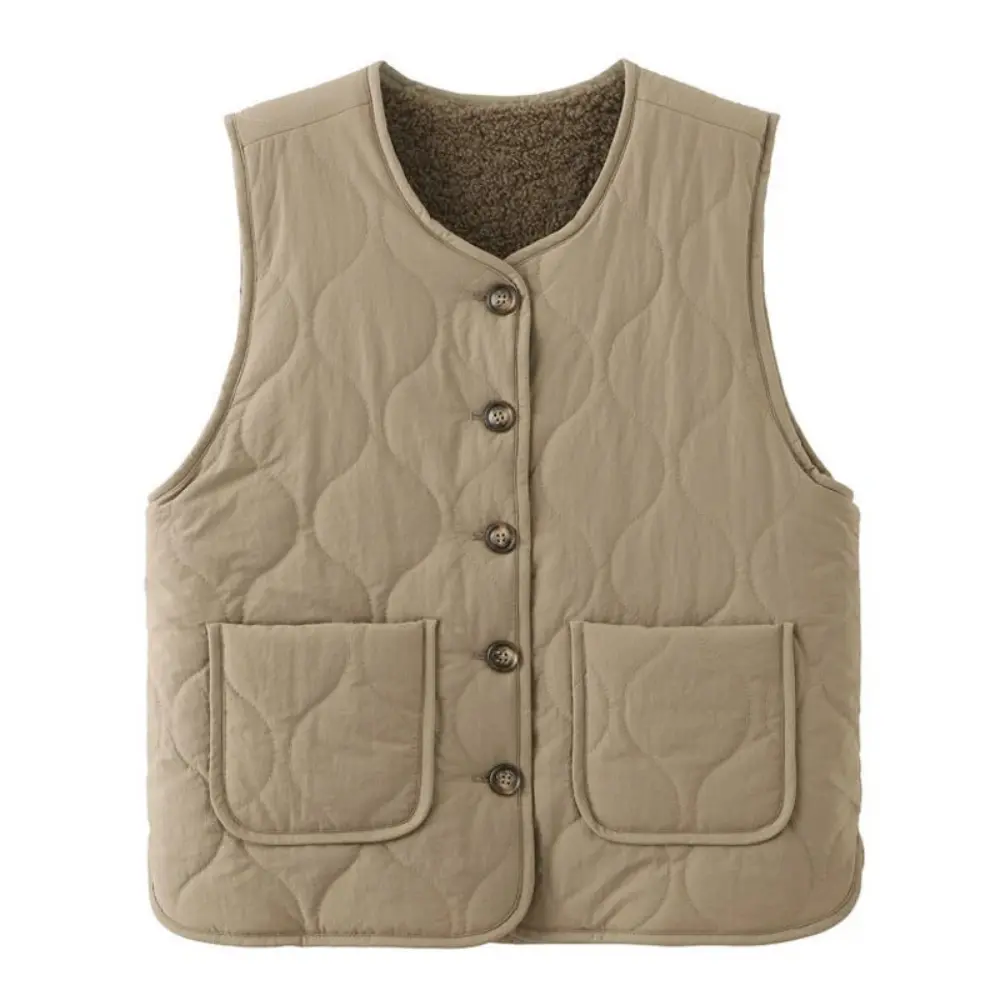 Double-Sided Button Vest in Jade