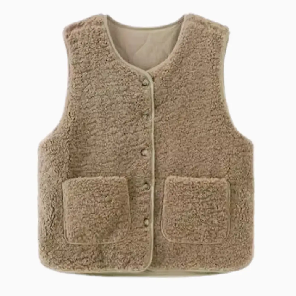 Double-Sided Button Vest in Jade