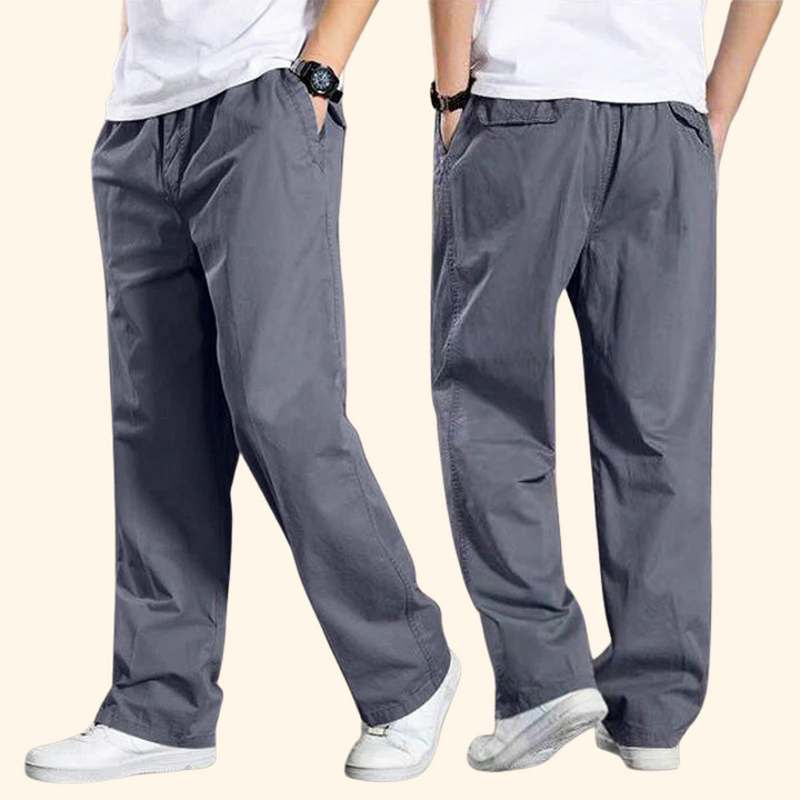 Men's Relaxed Utility Fit Cotton Cargo Pants-MODAUTLET