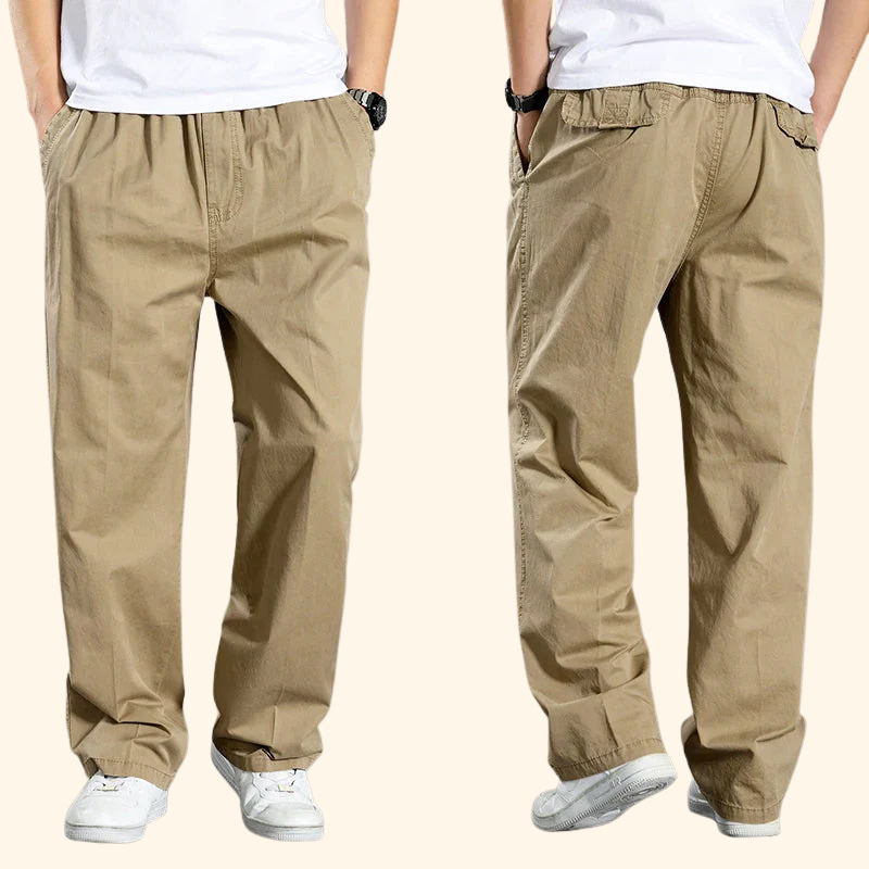 Men's Relaxed Utility Fit Cotton Cargo Pants-MODAUTLET