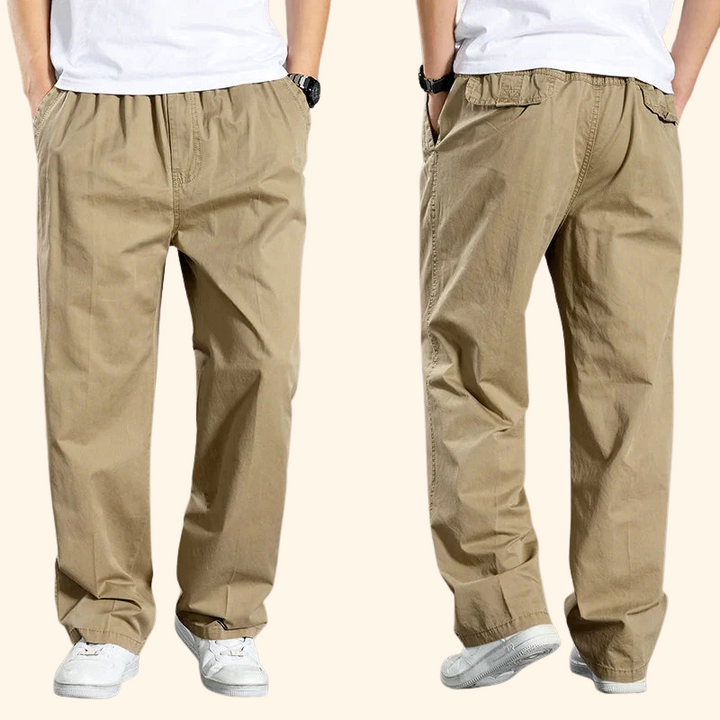 Men's Relaxed Utility Fit Cotton Cargo Pants-MODAUTLET