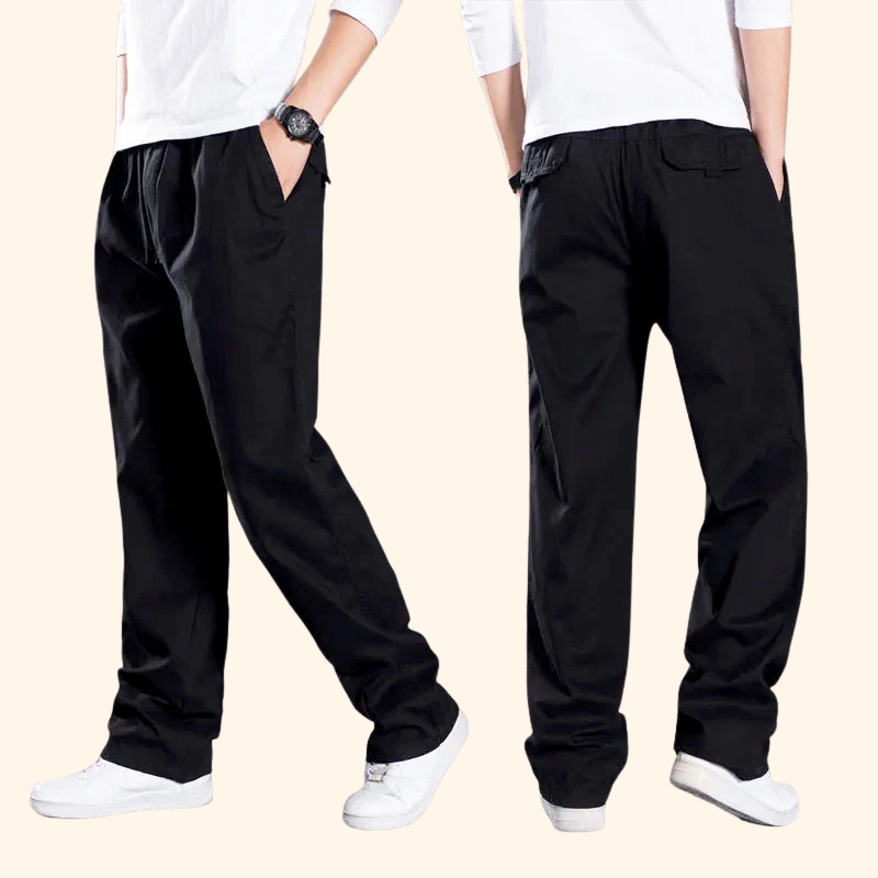 Men's Relaxed Utility Fit Cotton Cargo Pants-MODAUTLET