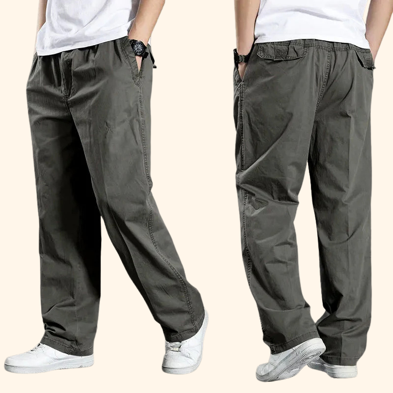 Men's Relaxed Utility Fit Cotton Cargo Pants-MODAUTLET