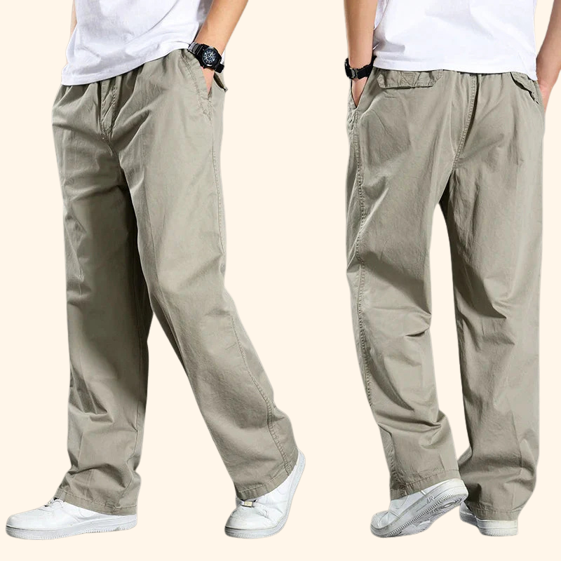 Men's Relaxed Utility Fit Cotton Cargo Pants-MODAUTLET