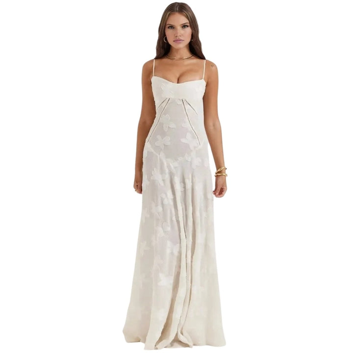 Jennifer | Vestido Maxi Fluído de Festa Sem Mangas para Mulher