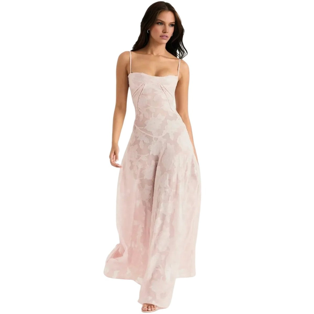 Jennifer | Vestido Maxi Fluído de Festa Sem Mangas para Mulher
