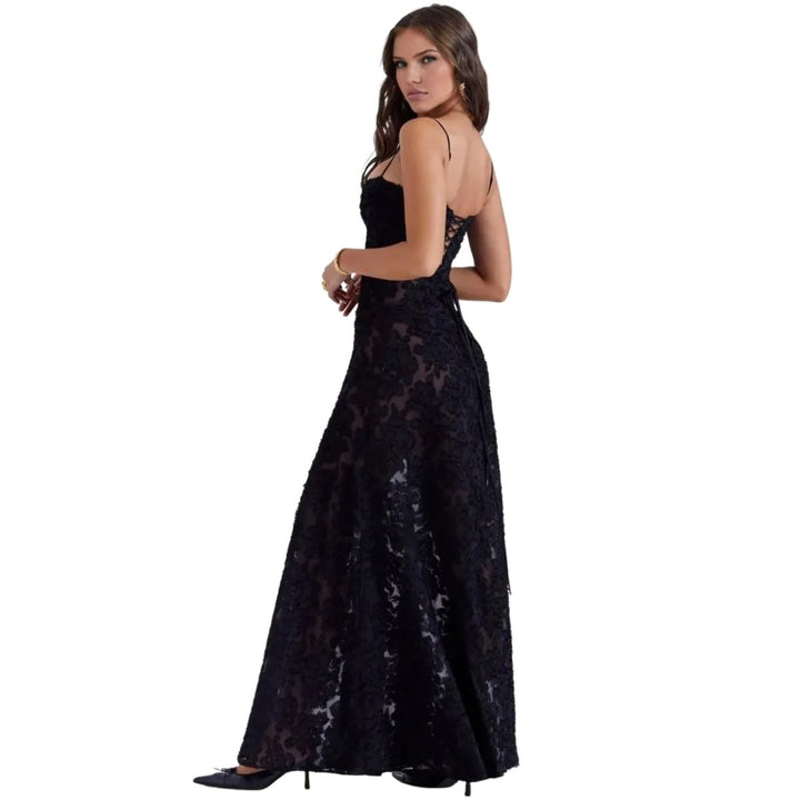 Jennifer | Vestido Maxi Fluído de Festa Sem Mangas para Mulher