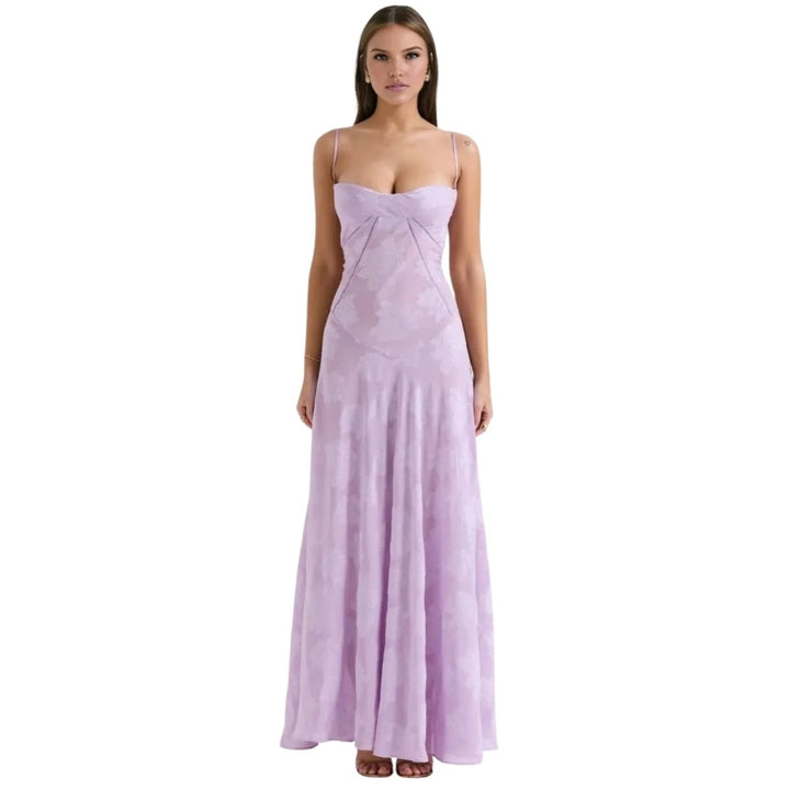 Jennifer | Vestido Maxi Fluído de Festa Sem Mangas para Mulher