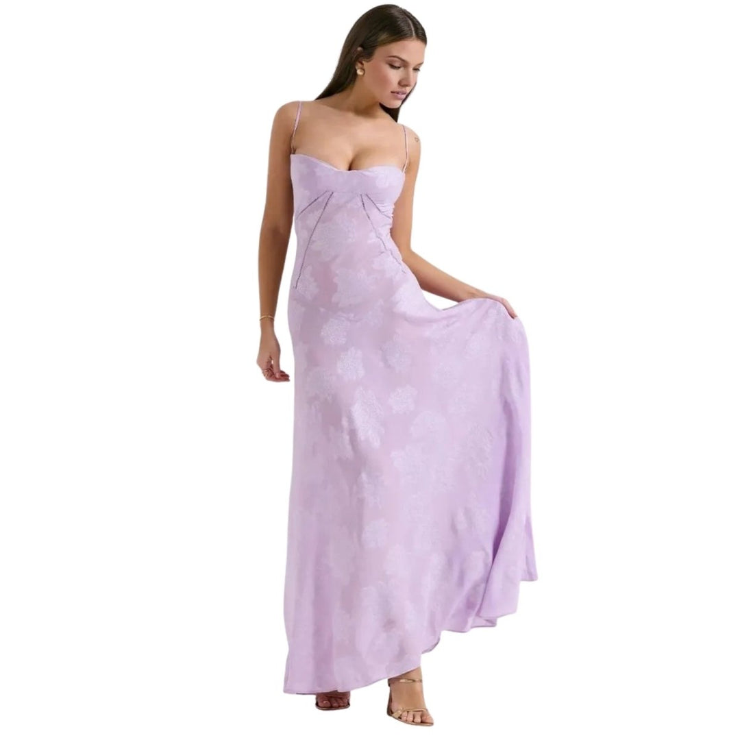 Jennifer | Vestido Maxi Fluído de Festa Sem Mangas para Mulher