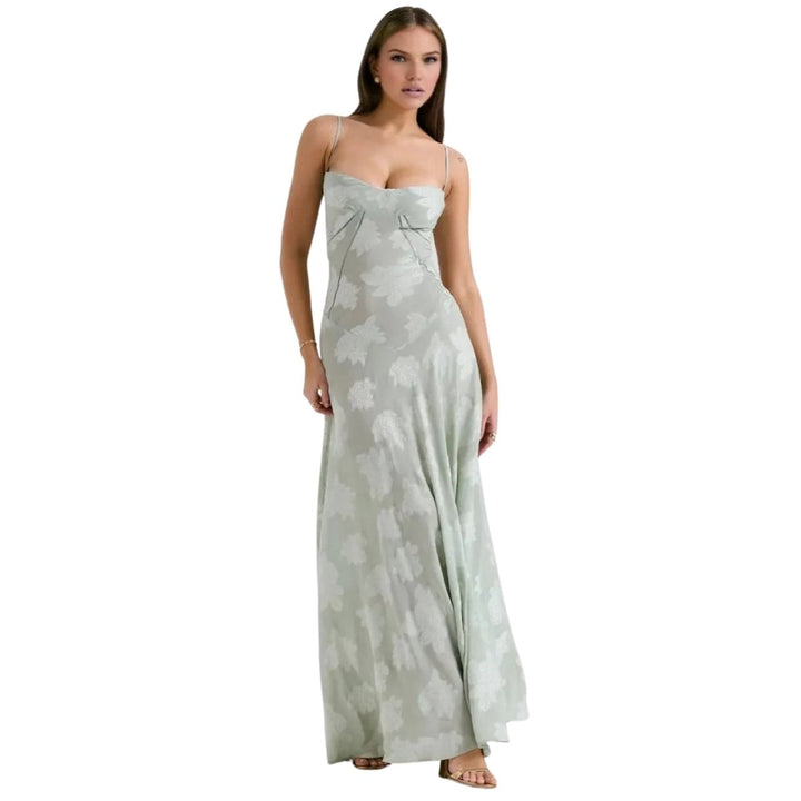 Jennifer | Vestido Maxi Fluído de Festa Sem Mangas para Mulher