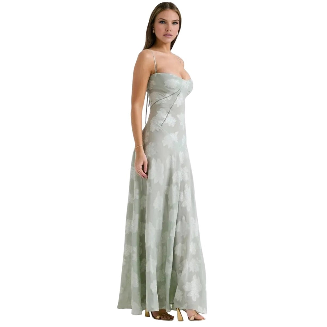 Jennifer | Vestido Maxi Fluído de Festa Sem Mangas para Mulher