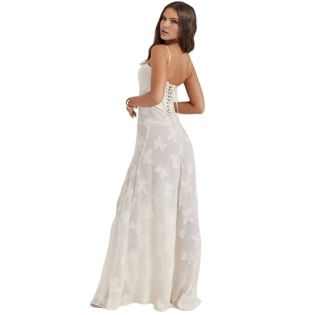 Jennifer | Vestido Maxi Fluído de Festa Sem Mangas para Mulher