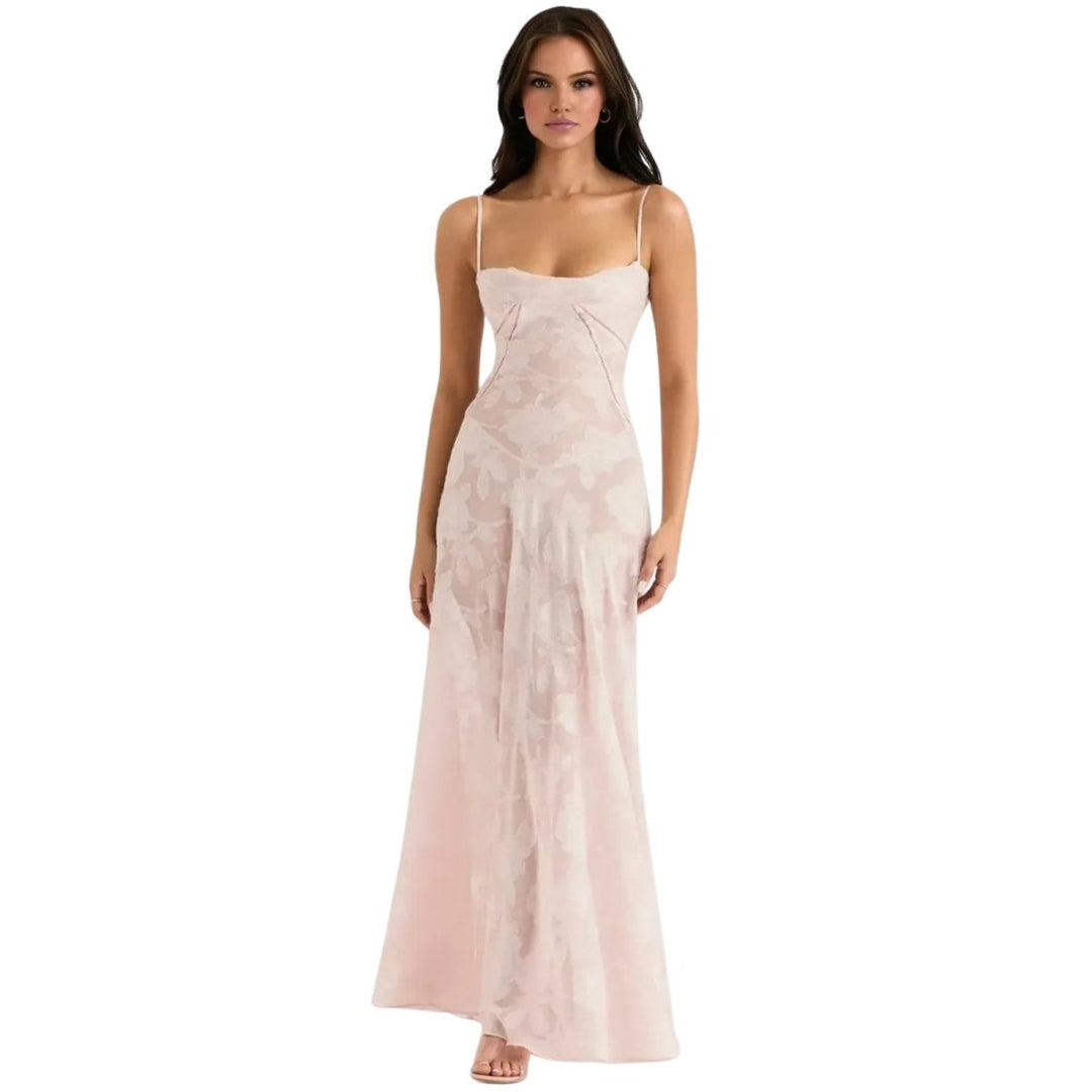 Jennifer | Vestido Maxi Fluído de Festa Sem Mangas para Mulher