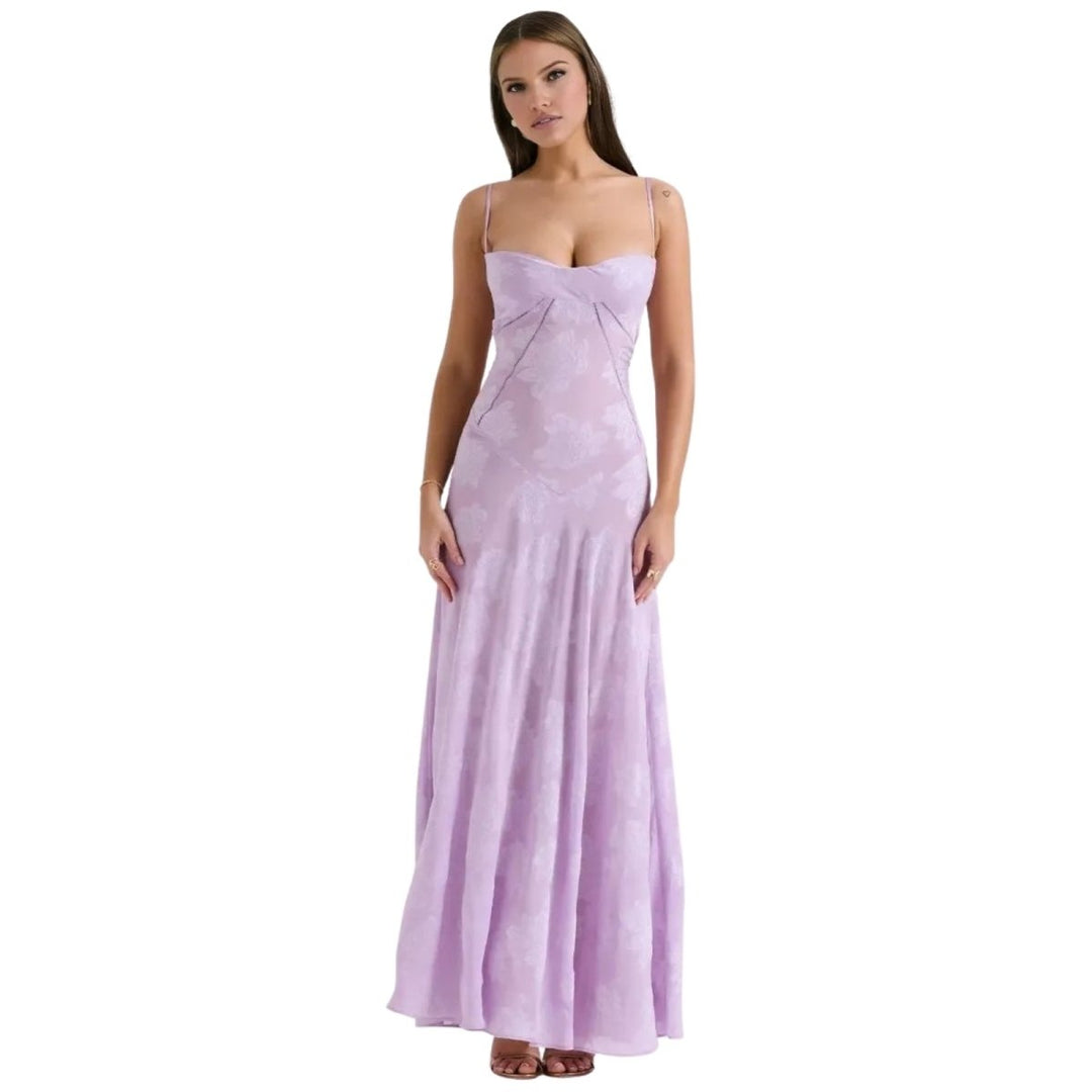 Jennifer | Vestido Maxi Fluído de Festa Sem Mangas para Mulher