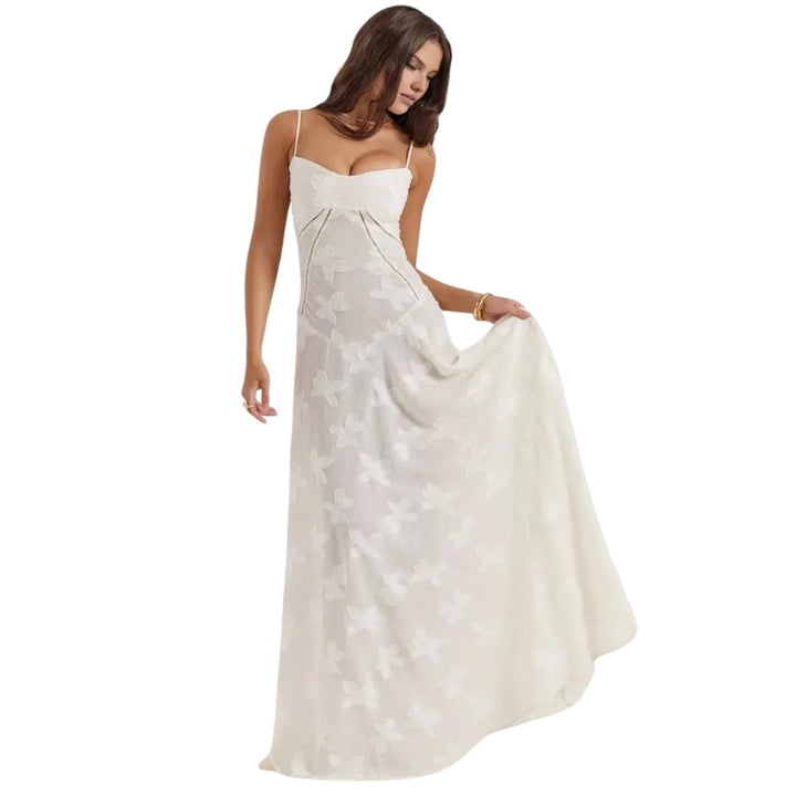 Jennifer | Vestido Maxi Fluído de Festa Sem Mangas para Mulher