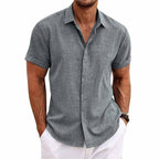 Breathable Linen Shirt For Men Timeless Style And Comfort Grey